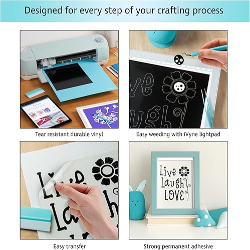 Miniatura 4 de iVyne 20 piezas de vinilo para máquinas Cricut y Silhouette Cameo, vinilo adhesivo para manualidades, hojas de vinilo permanente de 12 x 12 pulgadas