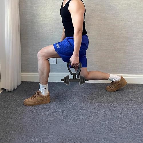 Miniatura 3 de Mango de mancuerna con mango de mancuernas que convierte tus mancuernas en pesas rusas, para fitness en casa, ajustable y con capacidad de hasta 200