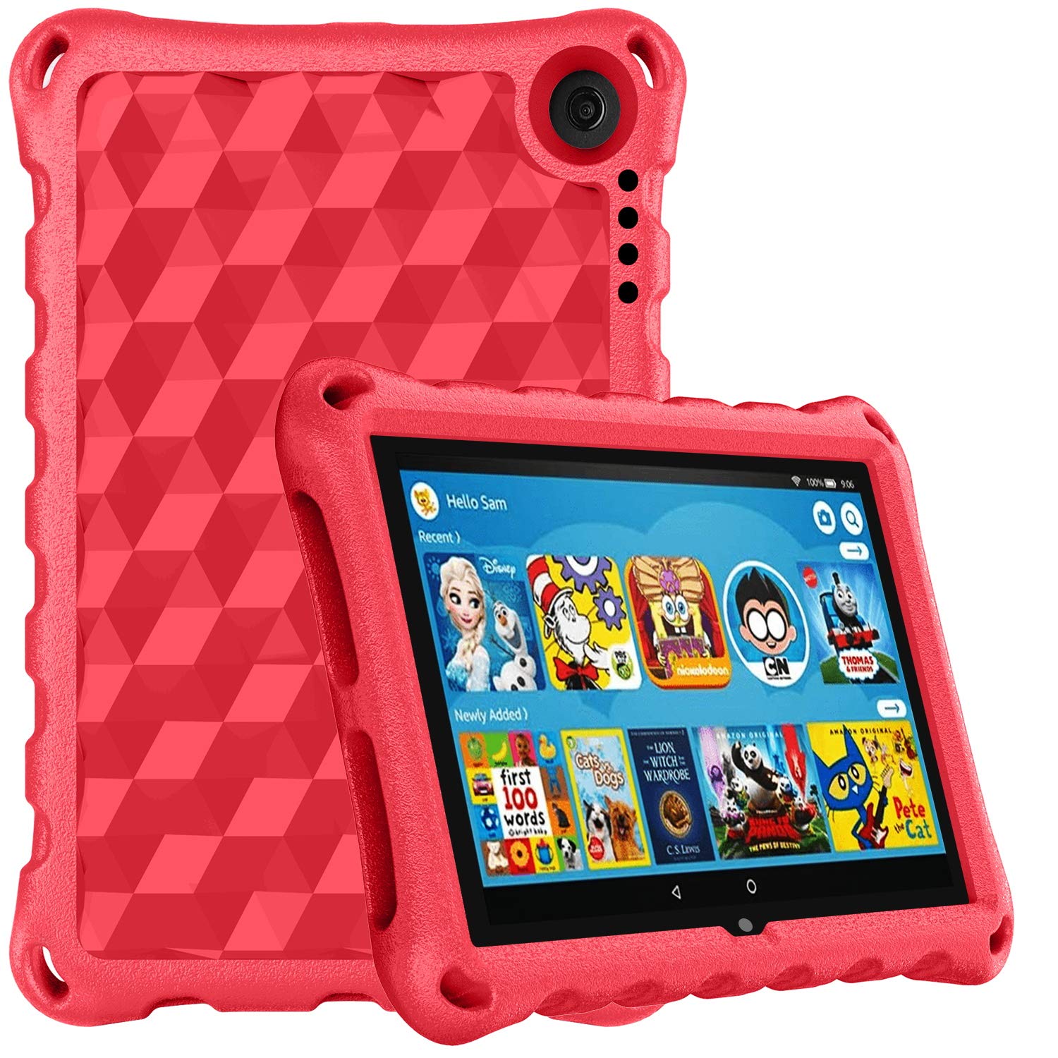 8 Tablet Cases 2024, DiHines Incompatible with iPad,Shockproof Lightweight Anti-Slip Kids Cover for 8 in Display Tablet (ONLY 12th/10th Gen, 2022/2024 Release),red