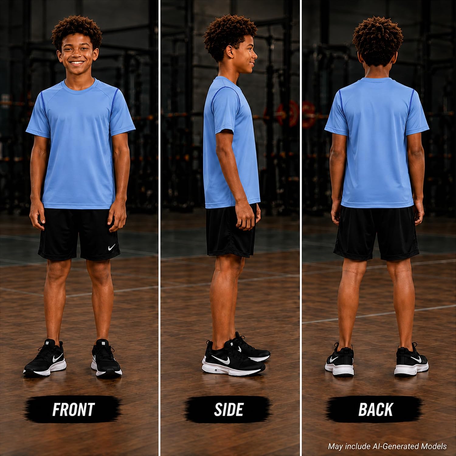 Black Bear Boys Active Shirt - 2 Pack Performance Dry Fit Shirts for Boys - Short Sleeve Kids Athletic Tshirts