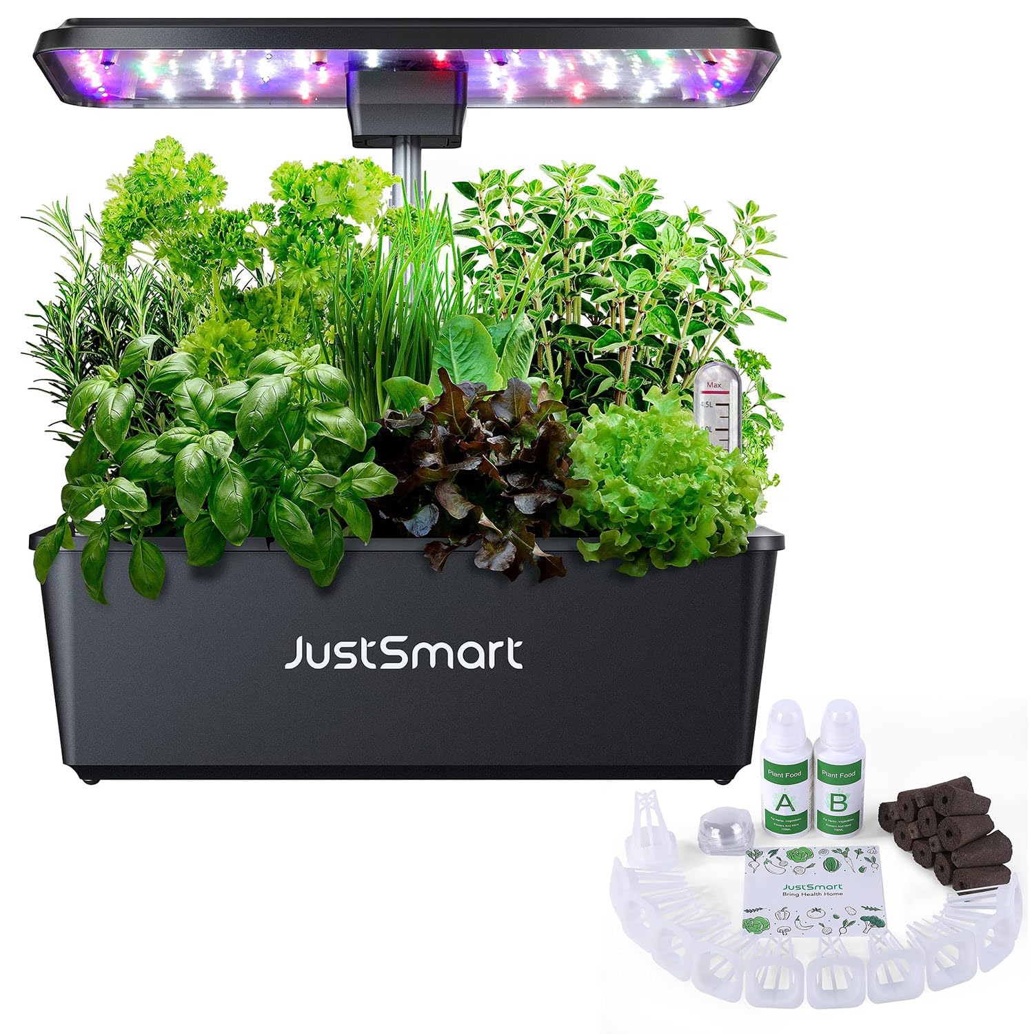 12 Pods Hydroponics Growing System with Seed Pods Kit, Indoor Garden with 36W 5 Color 100 LED Grow Light, Automatic Timer and LED Full Spectrum, Up to 23", IGS-20SE