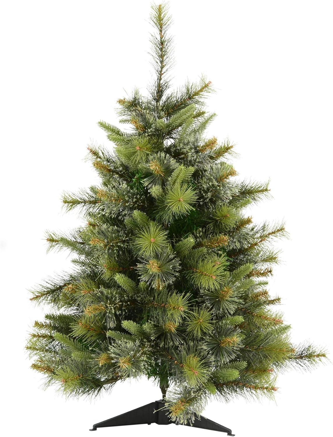 Vickerman 3' Cashmere Pine Artificial Christmas Tree, Unlit - Faux Christmas Tree - Seasonal Indoor Home Decor