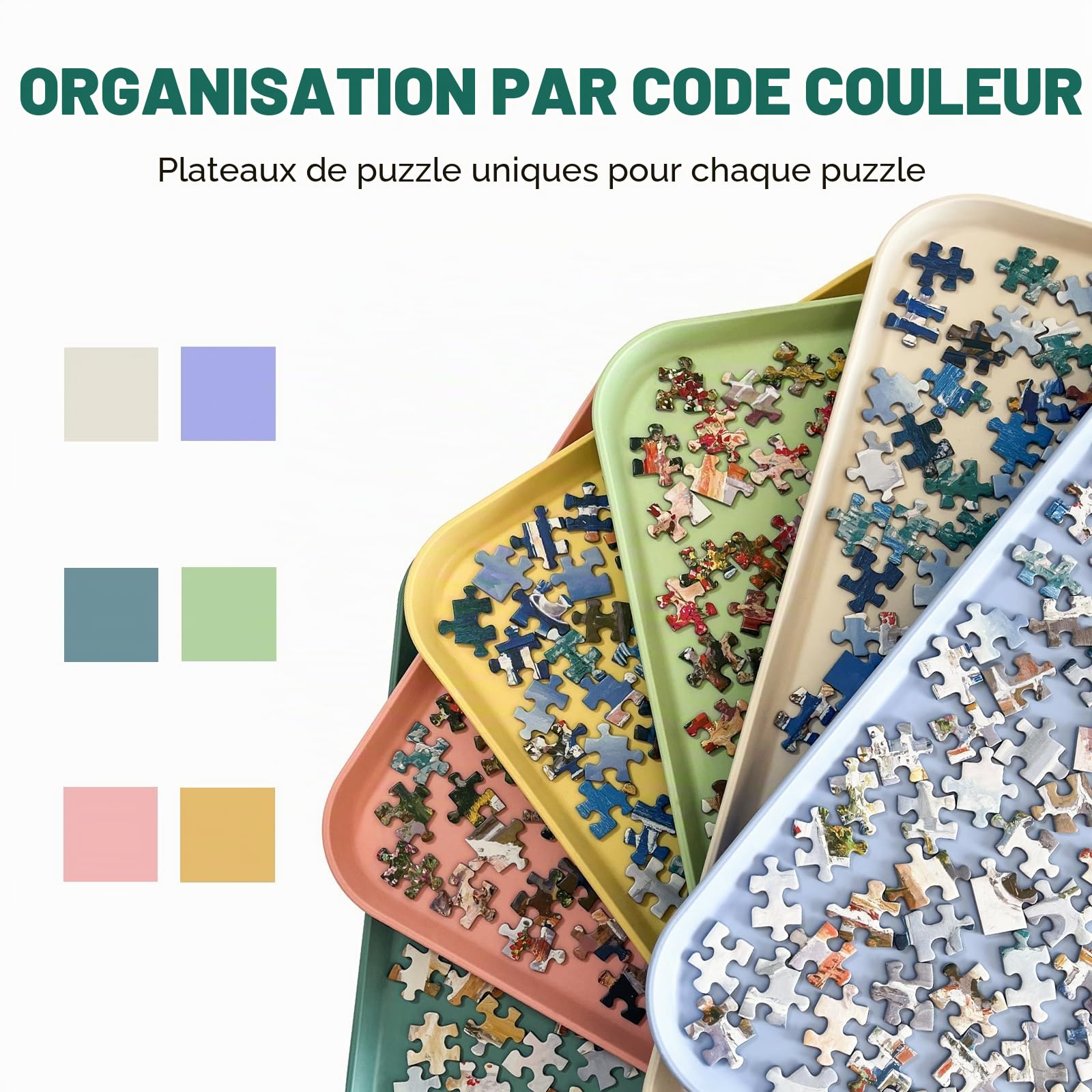 Nariolar Chemise de Rangement pour Puzzle Permettant de Ranger 1000 Pièces de Puzzles – 15 Pochettes HD, Espace pour 30 Puzzles