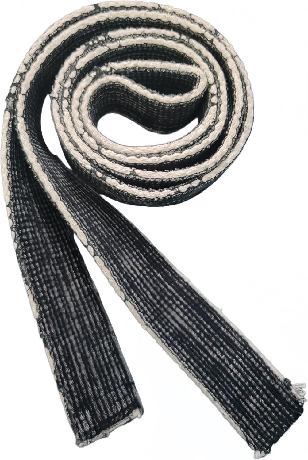 Vintage Martial Arts Training Belt – Woven Cotton Karate Taekwondo Judo Dojo Belt, Retro Black Jiu-Jitsu Style