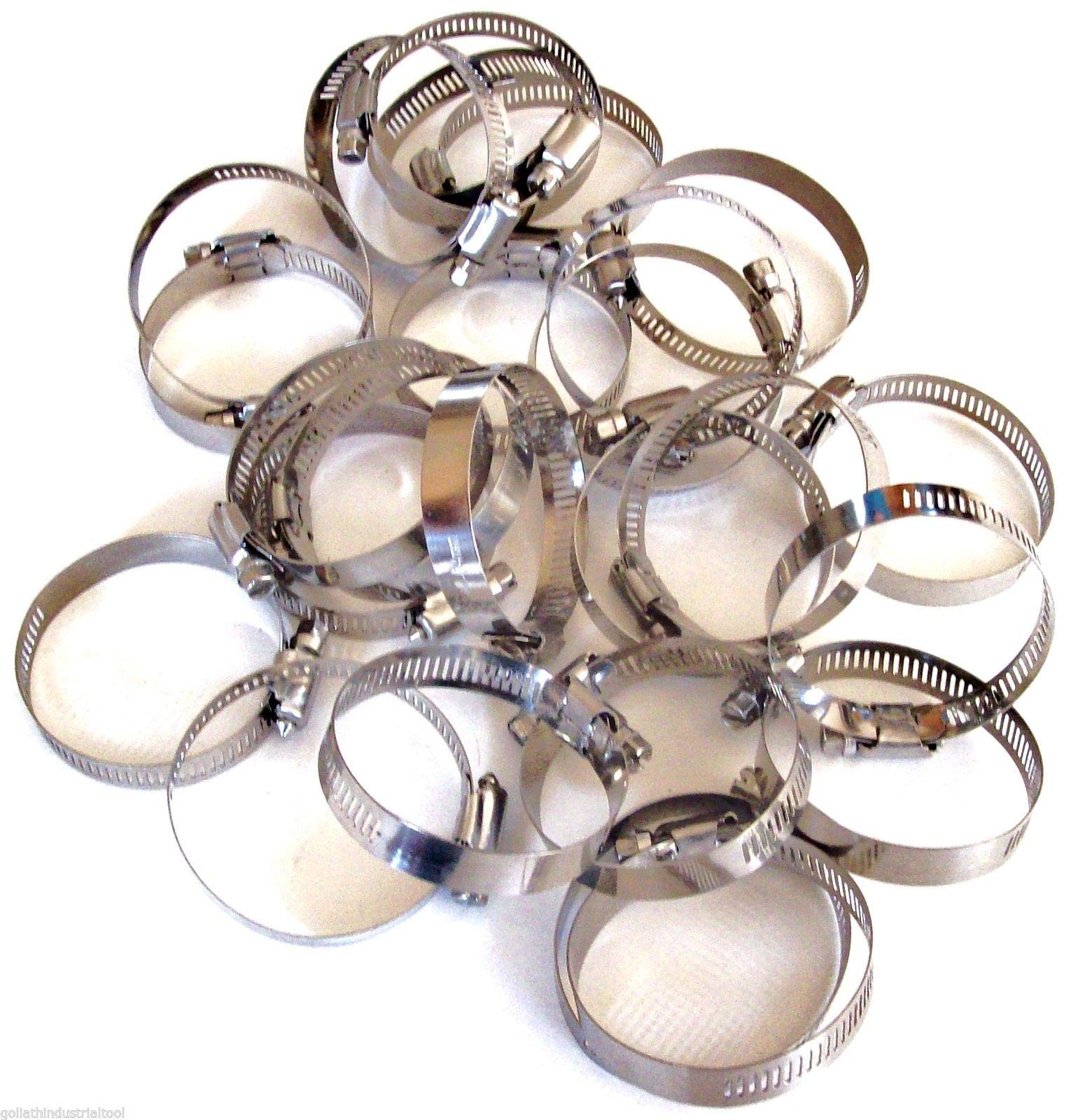 50pc Stainless Steel Hose Clamps 1 3/4