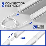 Barrina T5 LED Shop Light 4FT, 2200LM, 20W, 5000K (Daylight White), Utility Garage Lighting, Linkable Ceiling and Under Cabinet Light, Corded Electric with Built-in ON/Off Switch, 2 Packs