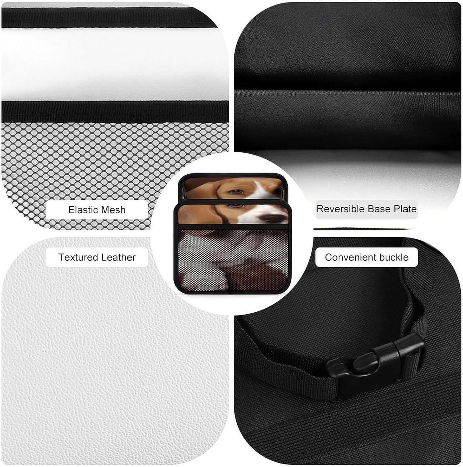 Ovely Pet Dog Beagle Car Seat Organizer with Storage Pockets image 5