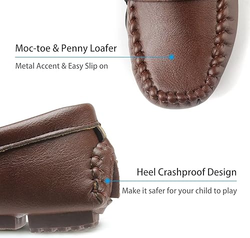 Vista 3 de Samilor Boys Dress Shoes Toddler Dress Shoes Boys Loafers Casual Penny Loafer Moccasin Dress Driver Shoes for Boys (ToddlerLittle Kid)