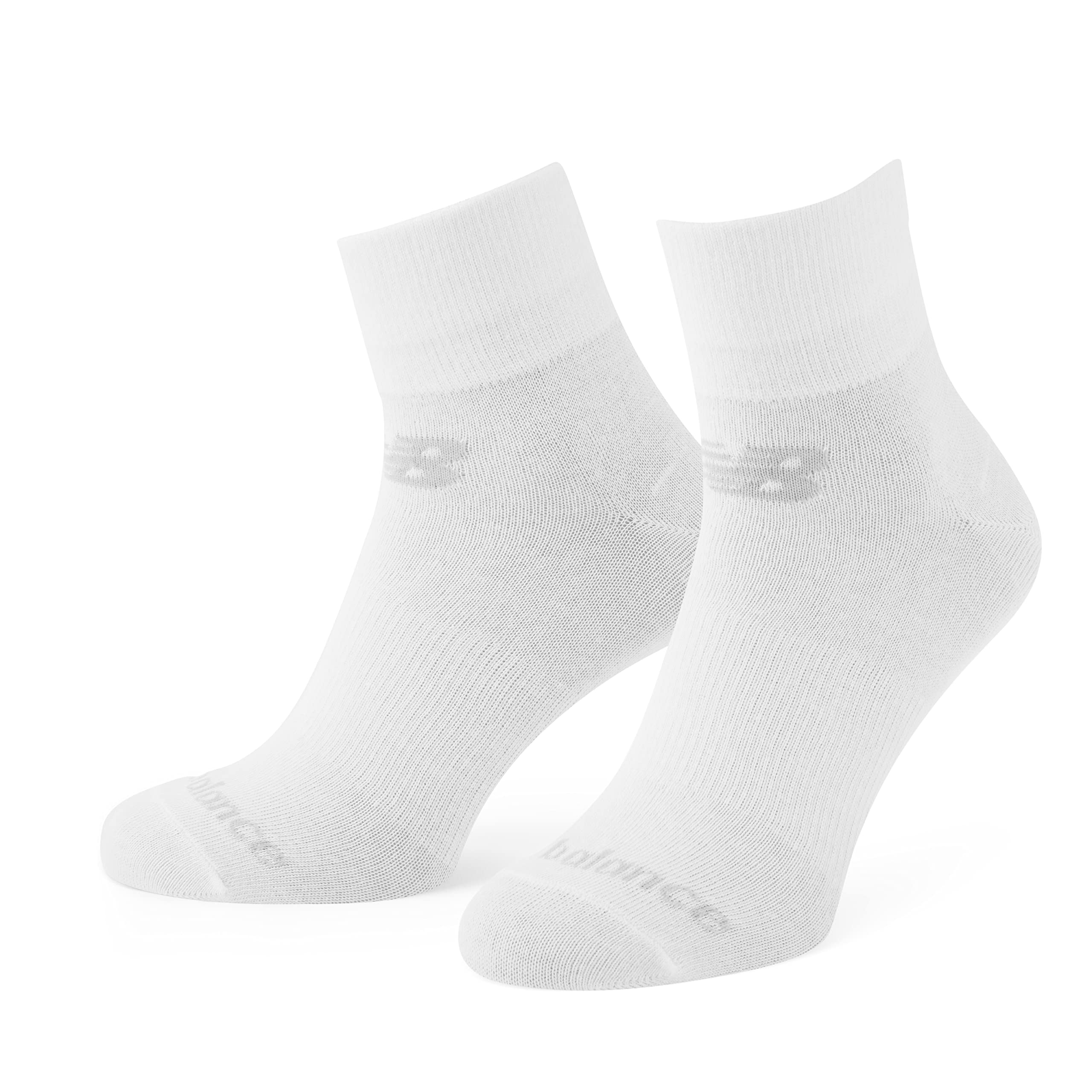 New Balance Unisex 3 Pack Ankle Socks, White, S UK