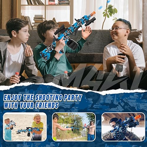 Miniatura 8 de JIFTOK - Pistola eléctrica de bolas de gel, lanzador automático de bolas de salpicaduras de alta velocidad con más de 40000 y gafas, juguetes