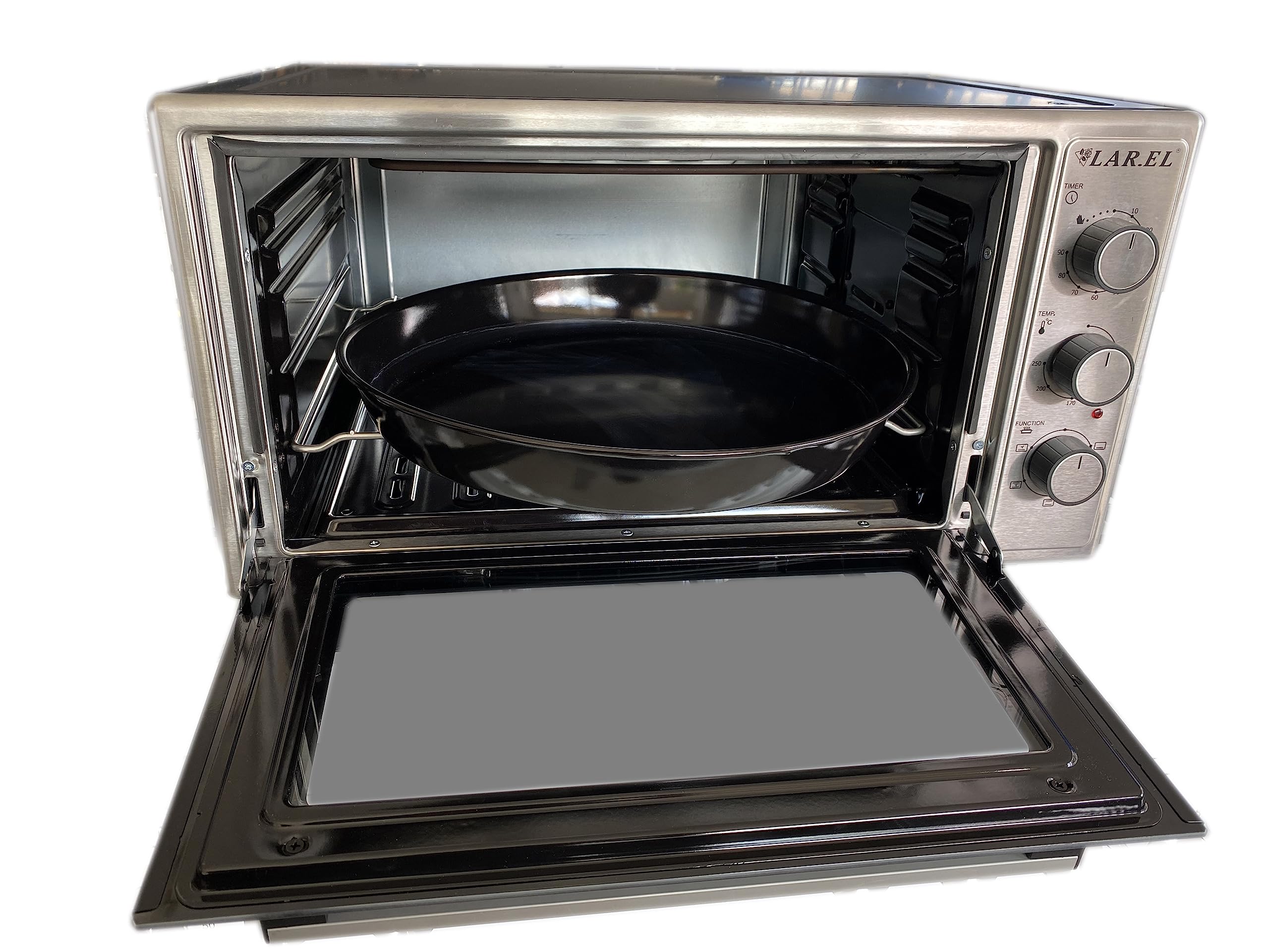 Forno Elettrico 45 Lt LAREL 1600 Watt Ventilato Grill Luce Timer In Dotazione 2 Teglie + 1 Griglia