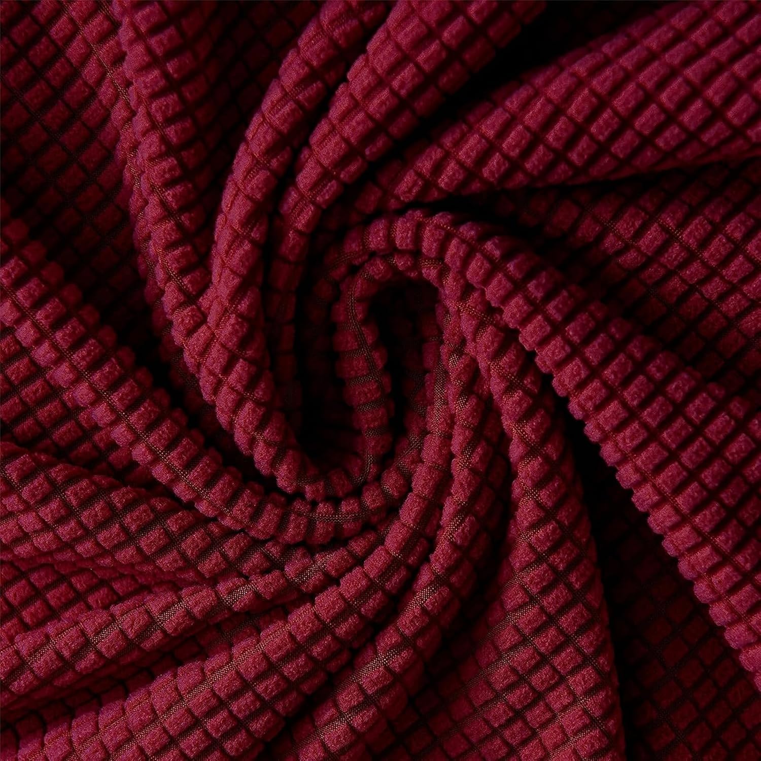 Large Dining Chair Covers High Back Stretch Super Fit Washable Removable Seat Covers Protector Slipcovers for Dining Room (Wine Red,4 PCS)