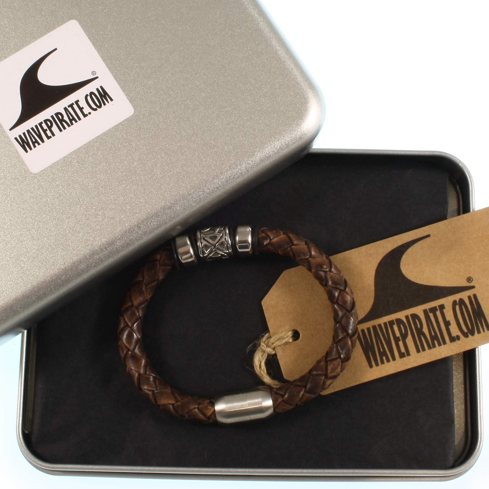 Leder-Armband FUERTE SHINE Dunkelbraun Surfer Damen Herren