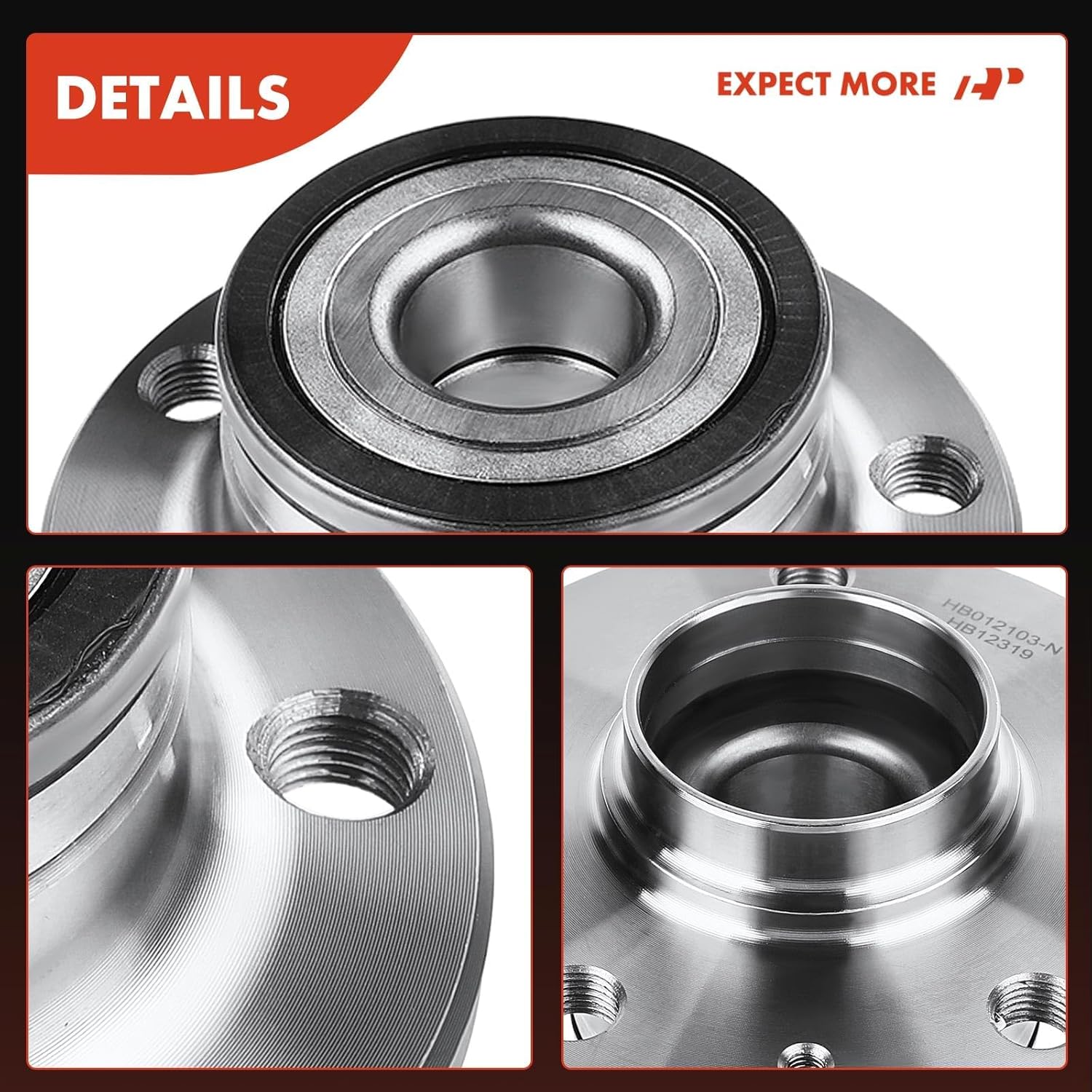 A-Premium 2 x Rear Wheel Bearing and Hub Assembly Compatible with Audi Volkswagen - 2005-2022 - Q3, TT, Beetle, CC, EOS, Golf, GTI, Jetta, Passat, Tiguan