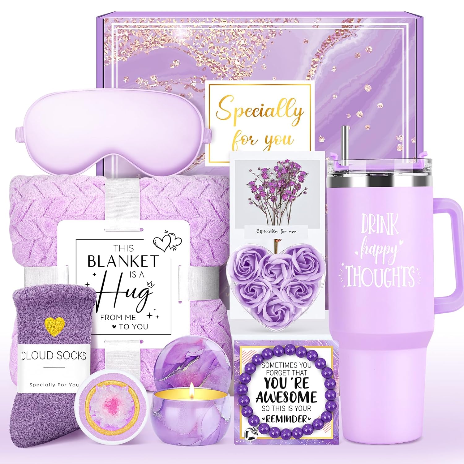 Gift Baskets for Women Birthday Gifts for Women Unique Get Well Gift for Woman Luxury Self Care Gifts for Woman Get Better Soon Care Package Set for Her Spa Kit Box for Mom, Girlfriend, Best Friends