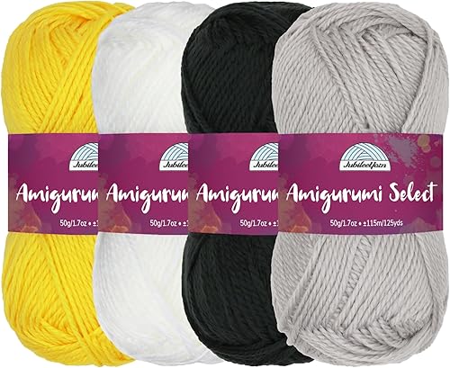 JubileeYarn Amigurumi Select - Ovillo acrílico para bebé, surtido de inspiración 84-4 madejas