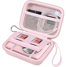 Digital Camera Case for CAMKORY/Lecran/VAHOIALD/Lecnippy/aycy/KODAK PIXPRO FZ55 FZ45 Digital Camera, Compact Vlogging Small Cameras Travel Carrying Storage Bag SD Card Slots, Pink