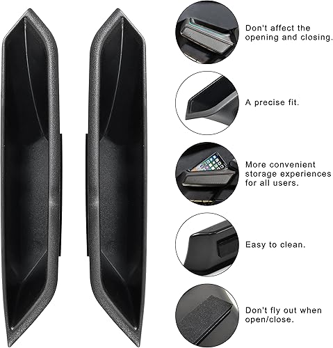 Miniatura 2 de KEWISAUTO Caja de almacenamiento con asa para Bronco 21-24, caja de almacenamiento de puerta lateral, contenedor interior organizador de guantes,