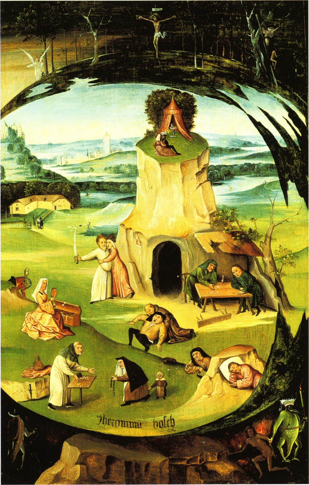 Lámina mate de Hieronymus Bosch House en tamaño mediano para decorar paredes