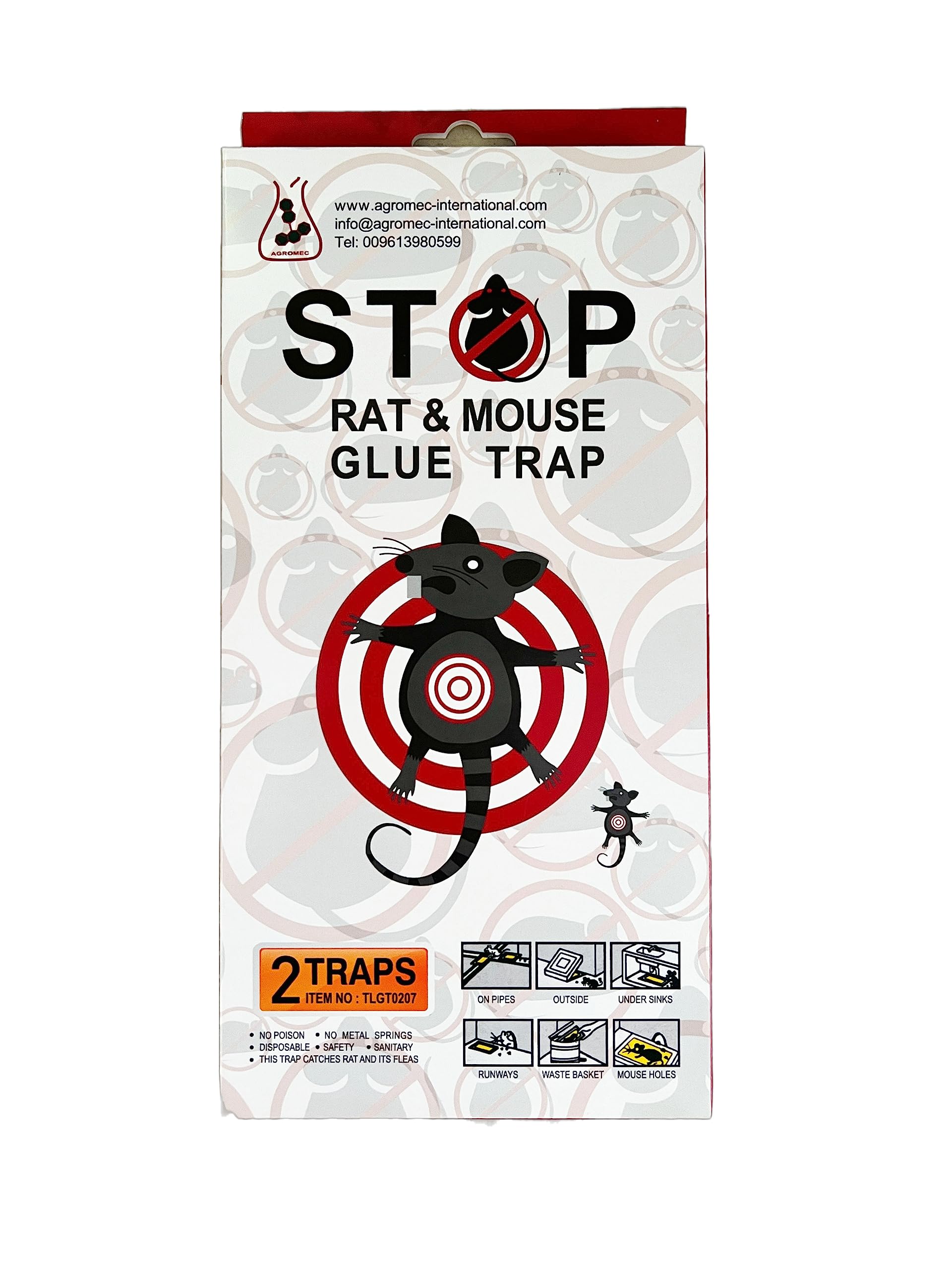 Highly Effective Rodent Rat And Mouse STICKY GLUE TRAP For Rats, Mouse, Cockroaches, Spiders, Snakes etc. Non-toxic and Eco-Friendly