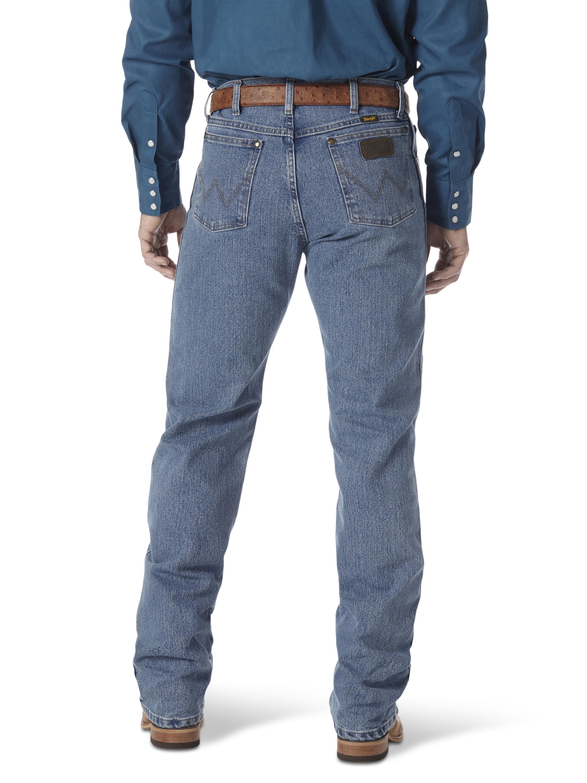 Wrangler Mężczyźni Premium Performance Cowboy Cut Regular Jean - prosty, Wybielacz do kamienia, Medium, 47 inches, 32 inches
