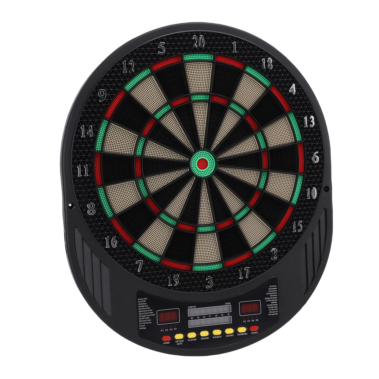 Juego de Diana Electrónica para Dardos con Puntuación Automática y Múltiples Modos de Juego para Diversión Familiar en Interiores Diana de Punta Suave 44x2,5x53cm