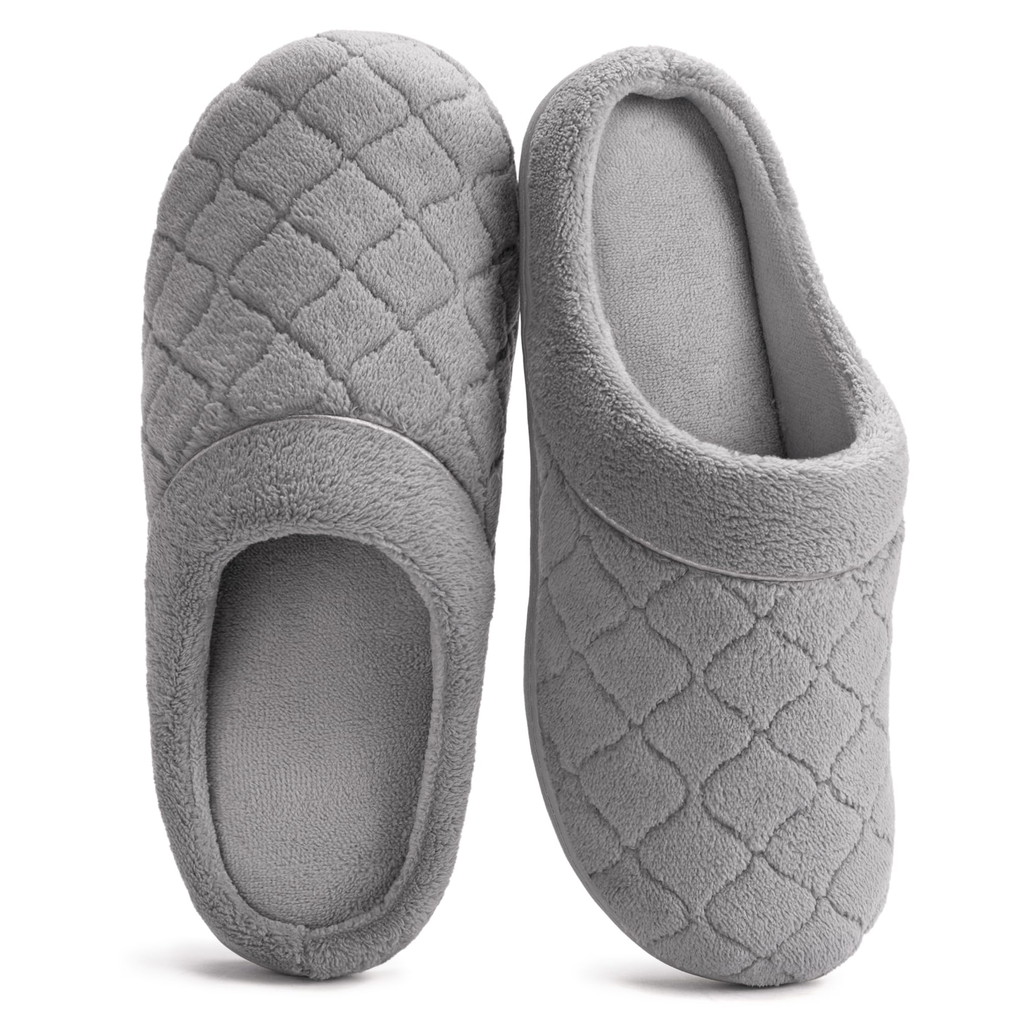 ULTRAIDEAS Women's Indoor Terry Clog Slipper with Memory Foam, Slip-On Ladies Comfy House Shoe with Non-Slip Rubber Sole