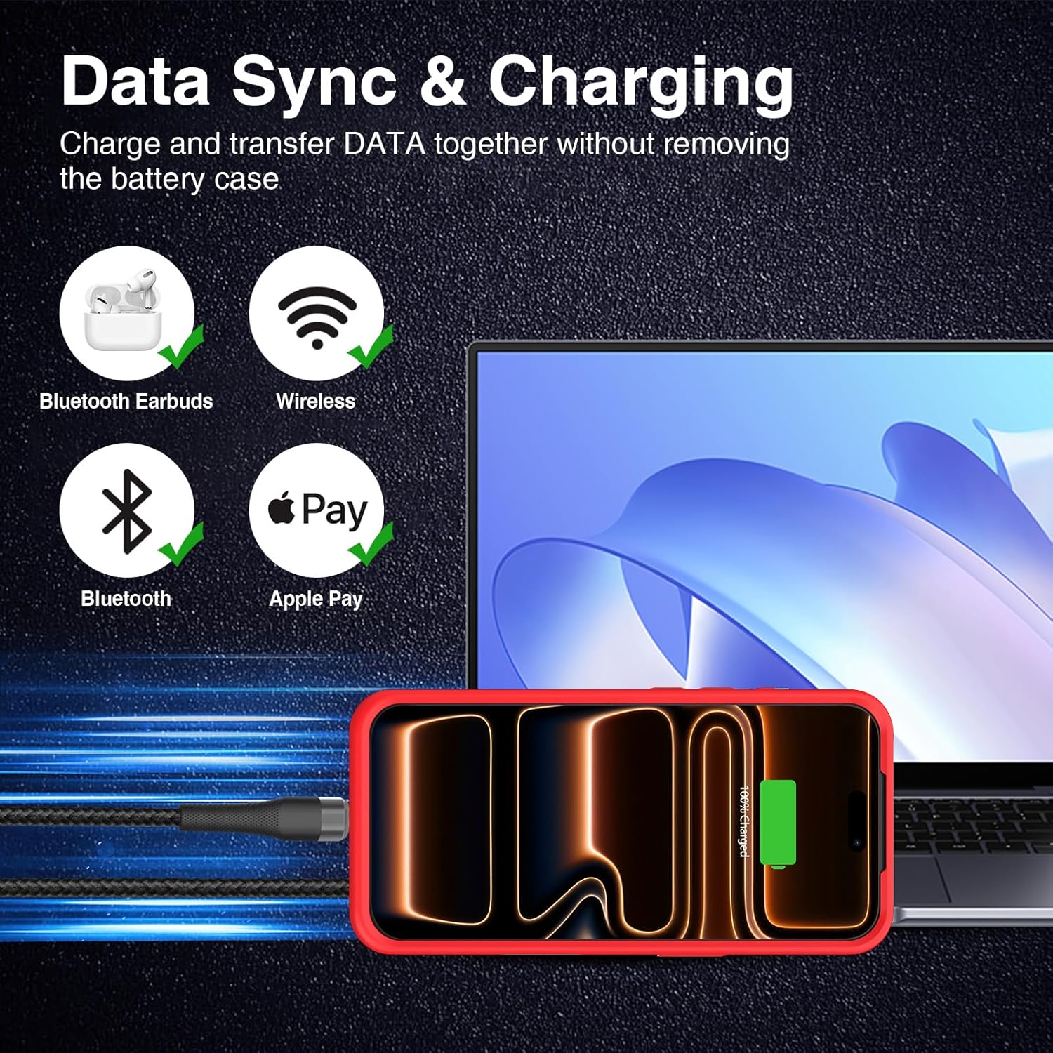 GIN FOXI Battery Case for iPhone 17 Pro, Rechargeable Case Charger 8500mAh Ultra-Slim Lightweight Powerful Battery Pack 15W Fast Charging Anti-Fall TPU Juice Box for 17 Pro (6.3") Red