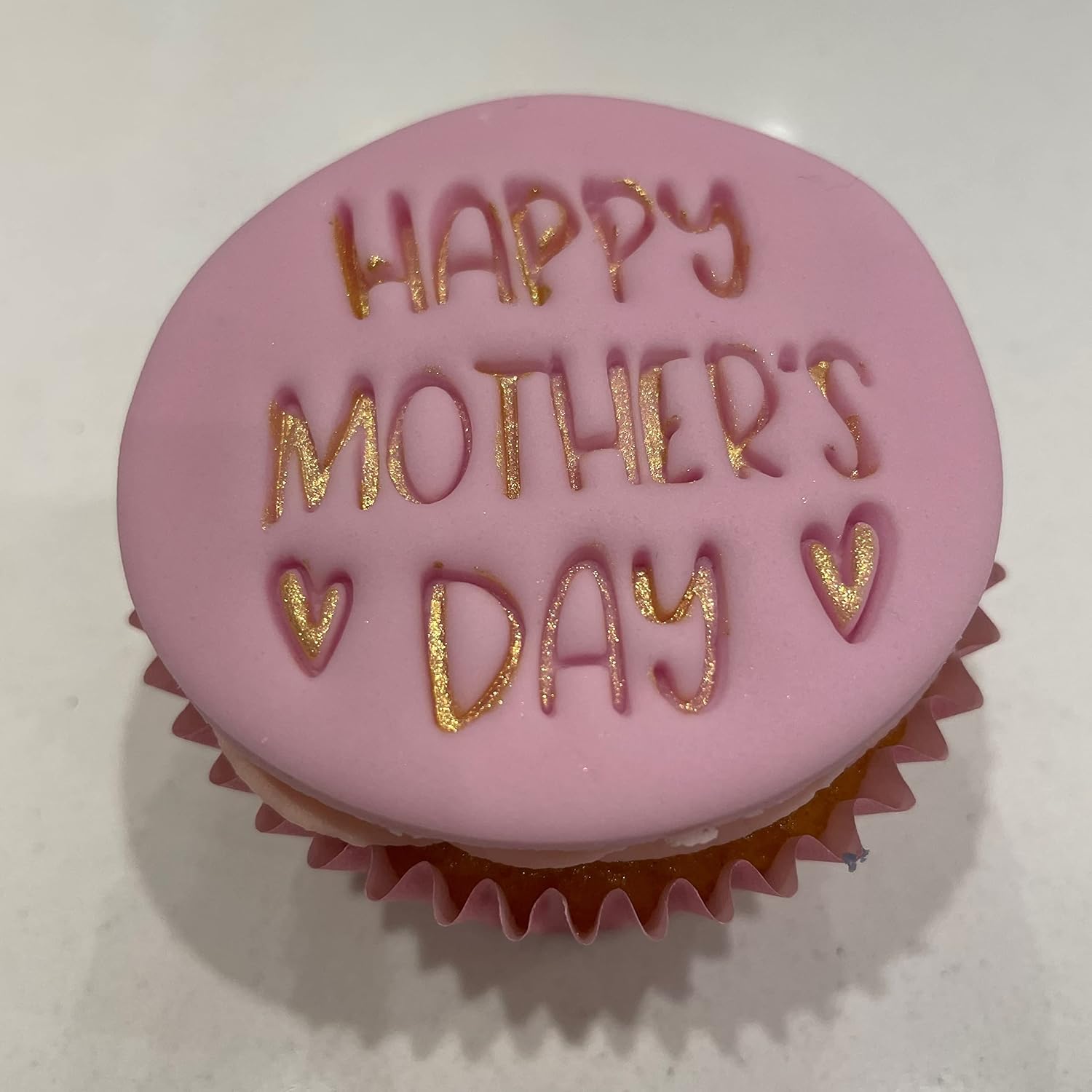 Happy Mother's Day Heart Cookie Stamp Fondant Embosser 6cm (2.36 inches) Made in The UK for Baking, Cooking, Fondant, Icing, Cupcake, Cookie, Cake, Biscuits, Decoration
