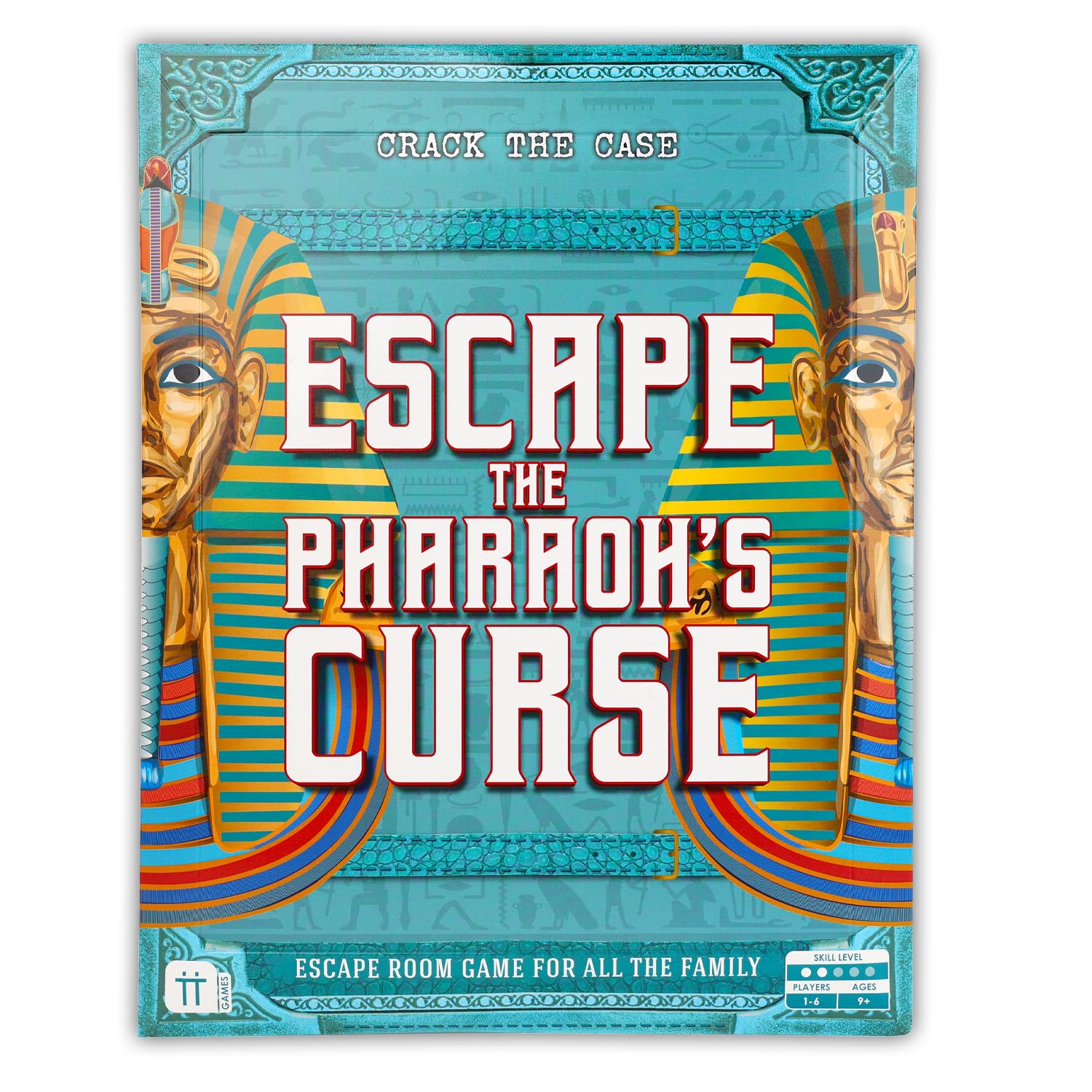 Talking Tables CRACK THE CASE Egyptian Escape Room Game Pharaoh`s Curse Escape Room Game Ancient Egypt Themed Family Games for Kids Teens Puzzles Clues Brain Teaser Puzzles Ages 9+ 1-6 Players — image 1