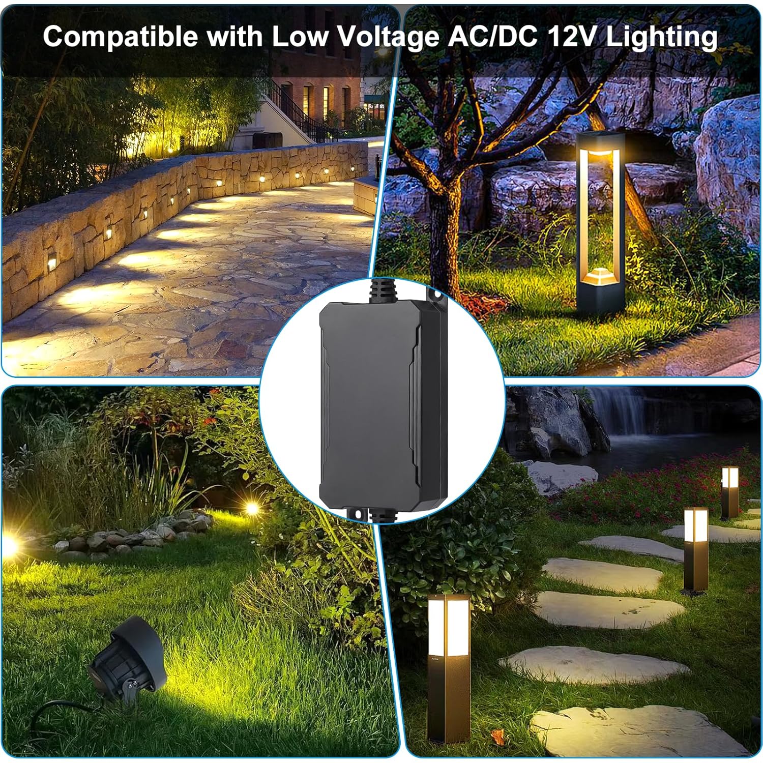 SMY Lighting 65W LED Lights Dimmer with RF Remote Controller and Timer Input AC/DC 12V Dimmer Waterproof IP67 for Low Voltage Lights