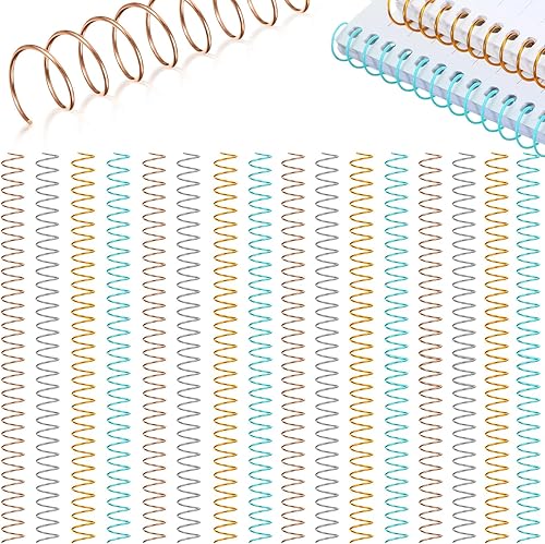 Miniatura 1 de PerKoop 160 bobinas de encuadernación en espiral de 0.394 in 38 pulgadas, kit de encuadernación en espiral de paso 41, carpeta en espiral para