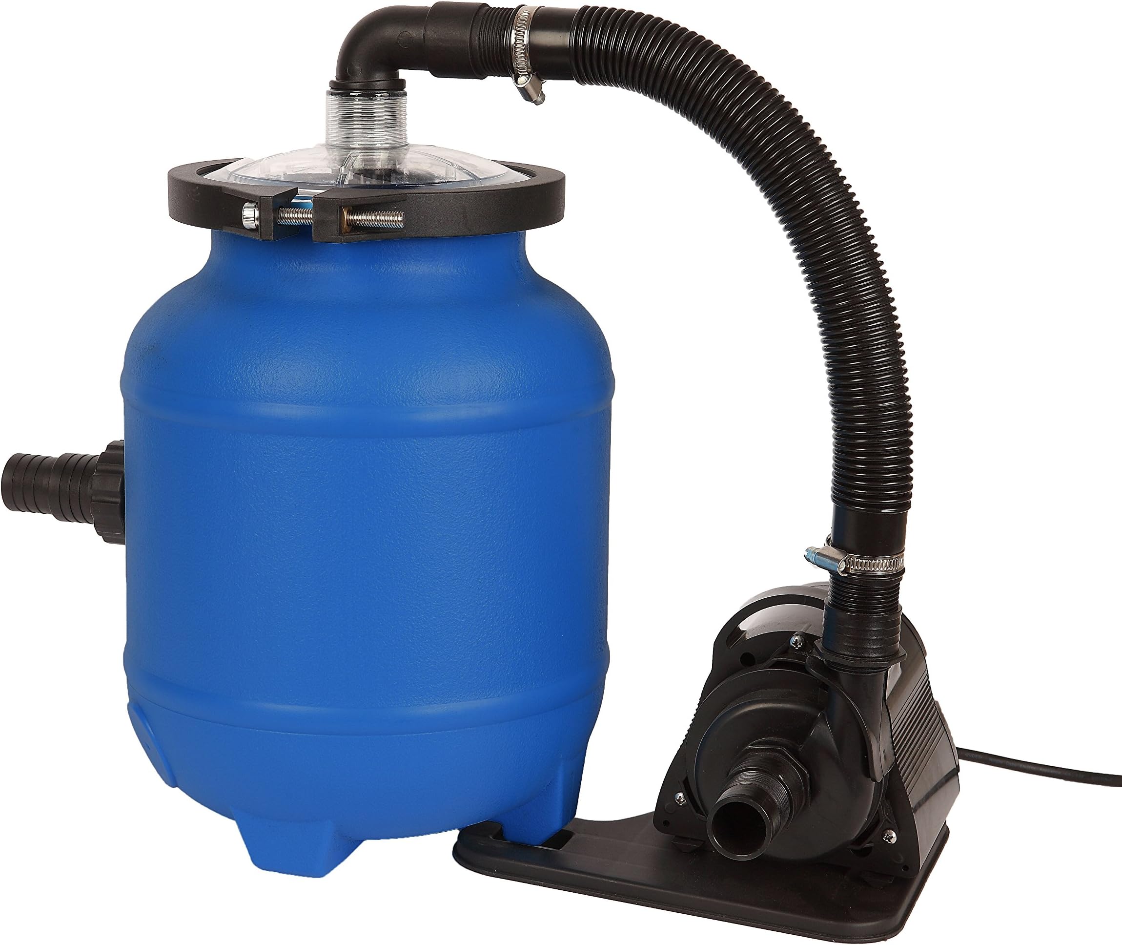 NE4507 Plus 16in Above Ground Pool System w Cotton Tails Media, 1,056 GPH, Blue