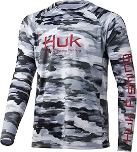 HUK Men's Pursuit Vented Long Sleeve 30 UPF Fishing Shirt