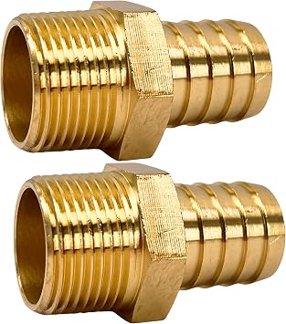 2PCS 1 Brass Hose Barb x 1 NPT Male Adapter by CX WONDERLAND