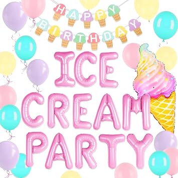 Ice Cream Bar Supplies Decorations Sign Ice Cream Birthday Decoration | Sundae Funday Decoration for Summer Birthday Party Supplies Baby Shower Classroom
