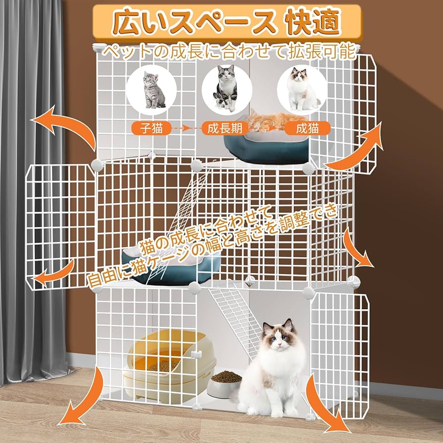 UYTON 猫ケージ3段(75x36x109cm) 子猫用ケージ 猫ハウス 室内 Amazon.co.jp: UYTON 猫ケージ3段(75x36x109cm) 子猫用ケージ 猫