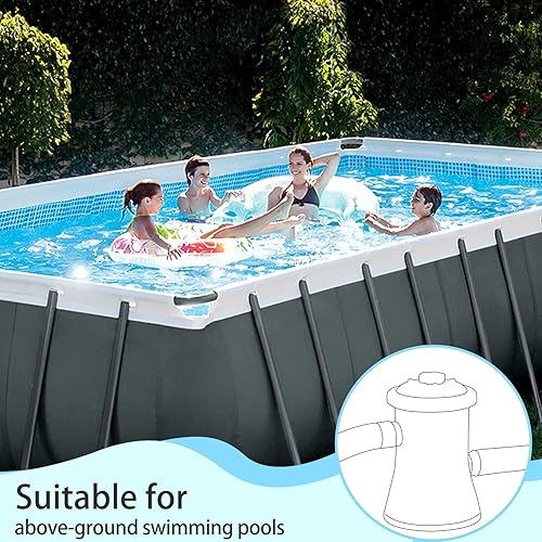 Miniatura 7 de Paquete de 6 filtros de piscina tipo D de repuesto para Summer Waves 600 GPH para piscinas sobre el suelo, reemplazo tipo D