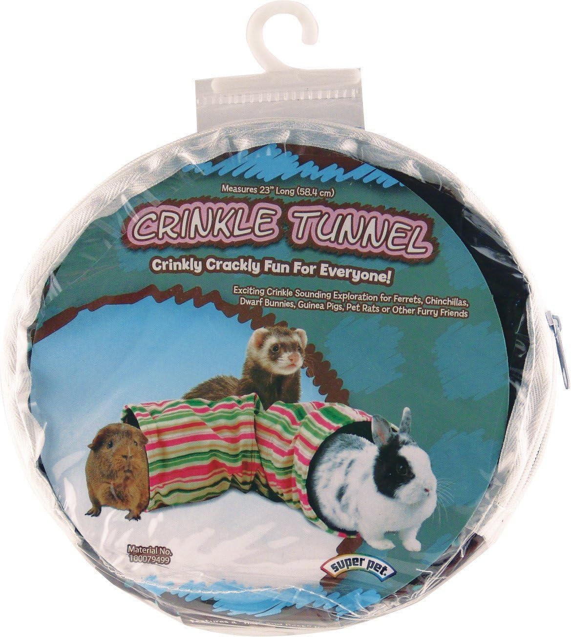 Super Pet 2 Pack of Crinkle Tunnels, Colors May Vary, 23-Inch Length