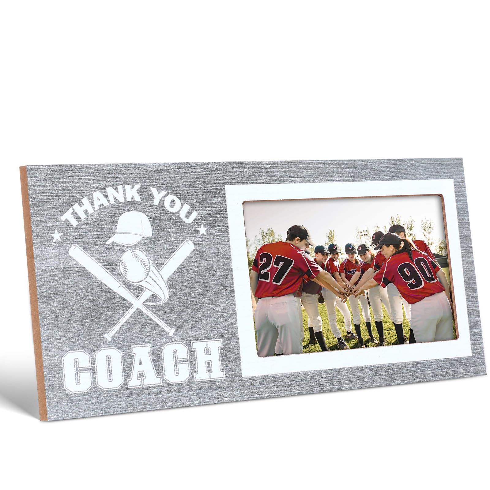Sumind sports theme Picture Frame Coach Gift Graduation Coach Frame Gifts for Coaches Thank You Coach Gift 4" x 6" Photo(Baseball)