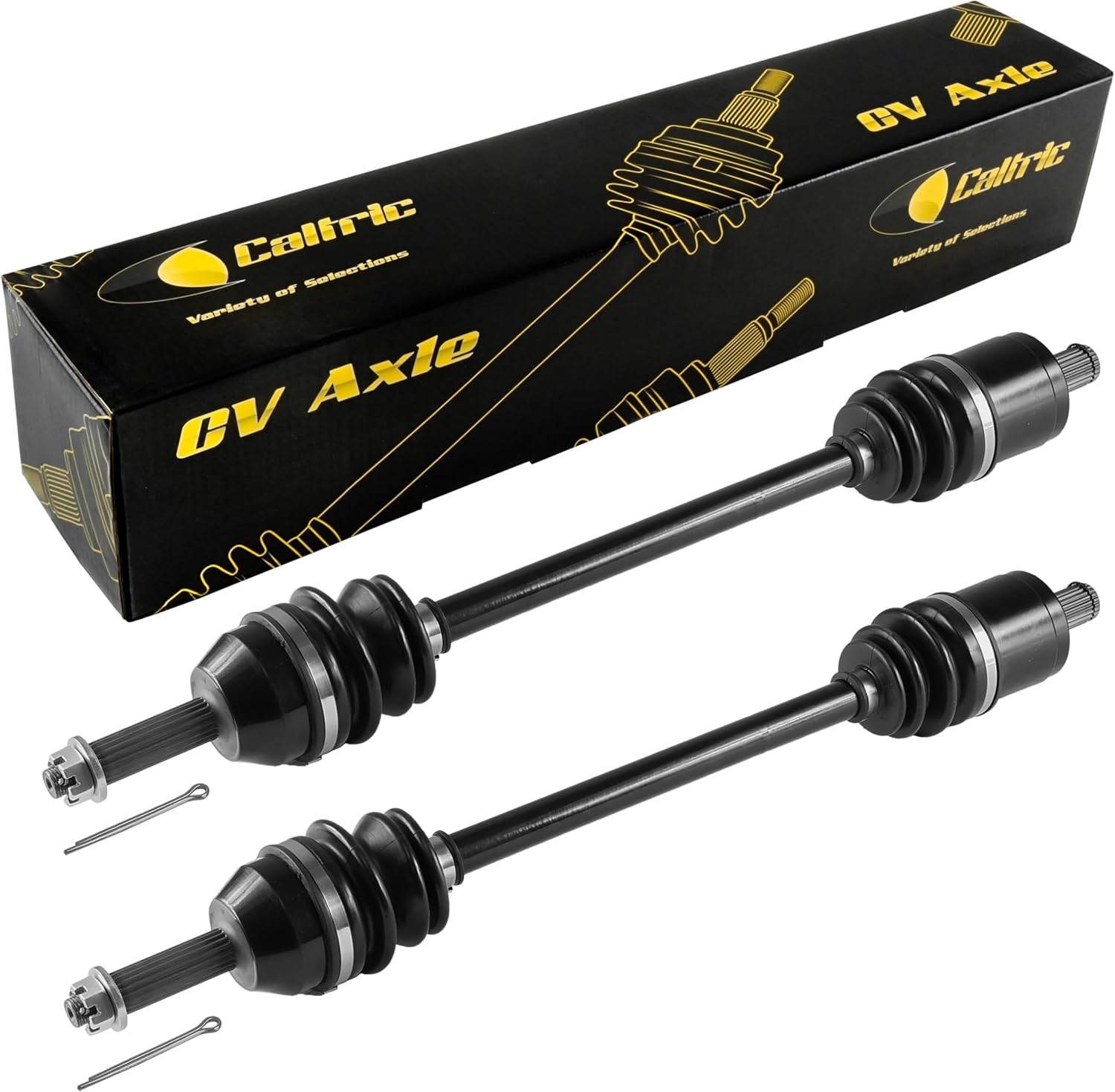 Caltric Front Left and Right Complete Cv Joint Axles Compatible with Polaris Ranger Crew 700 2008 2009