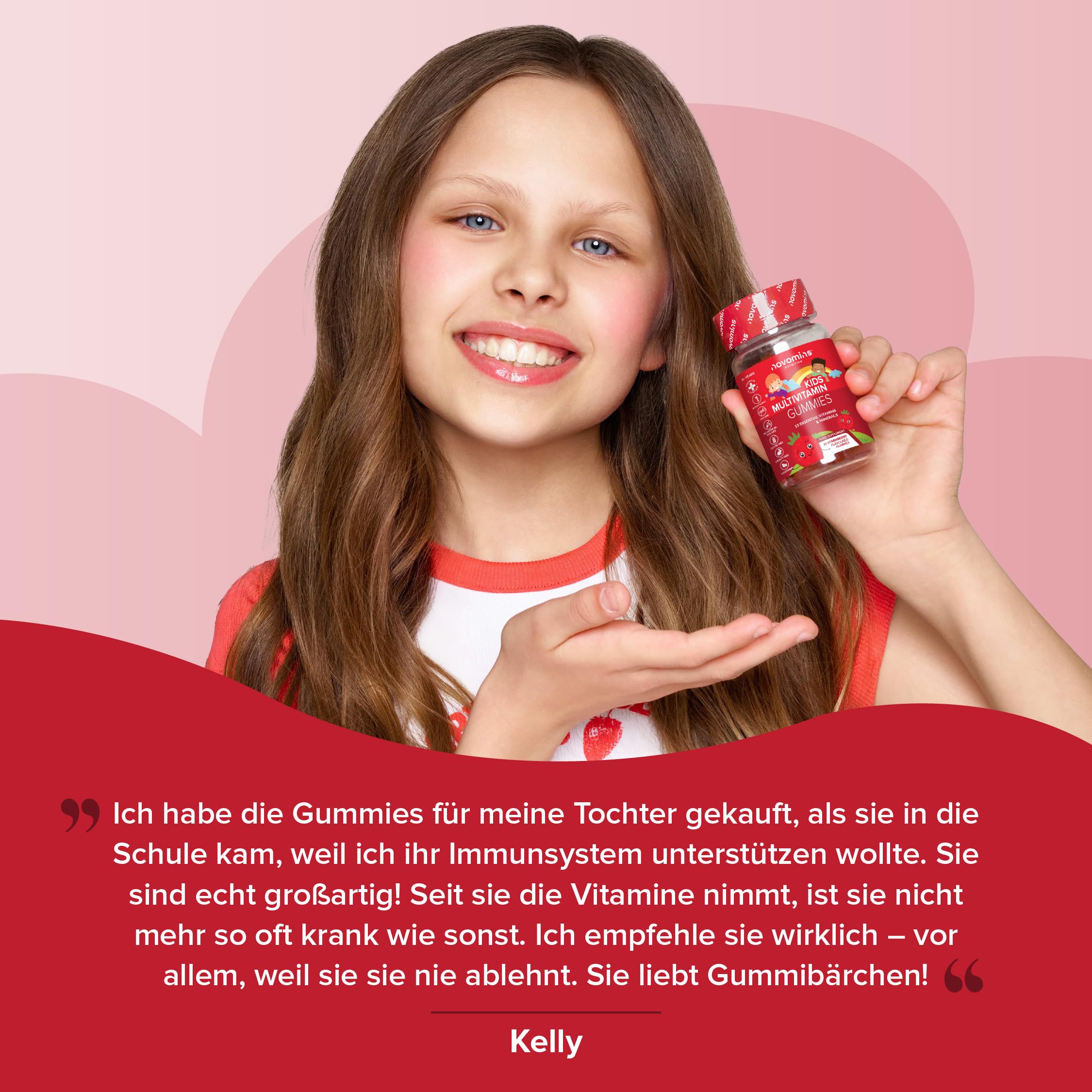 Multivitamin Kinder | 30 Multivitamin Gummies | Glutenfrei | Novomins – Ansicht 12
