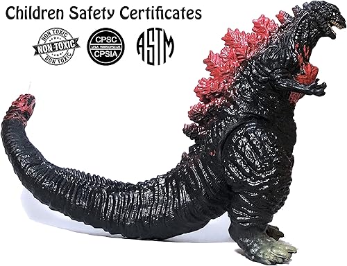 Miniatura 3 de Godzilla Toys - Juego de 8 figuras de acción movibles para cumpleaños de niños 2019, rey de los monstruos ardiendo Heisei Mecha Ghidorah, paquete de