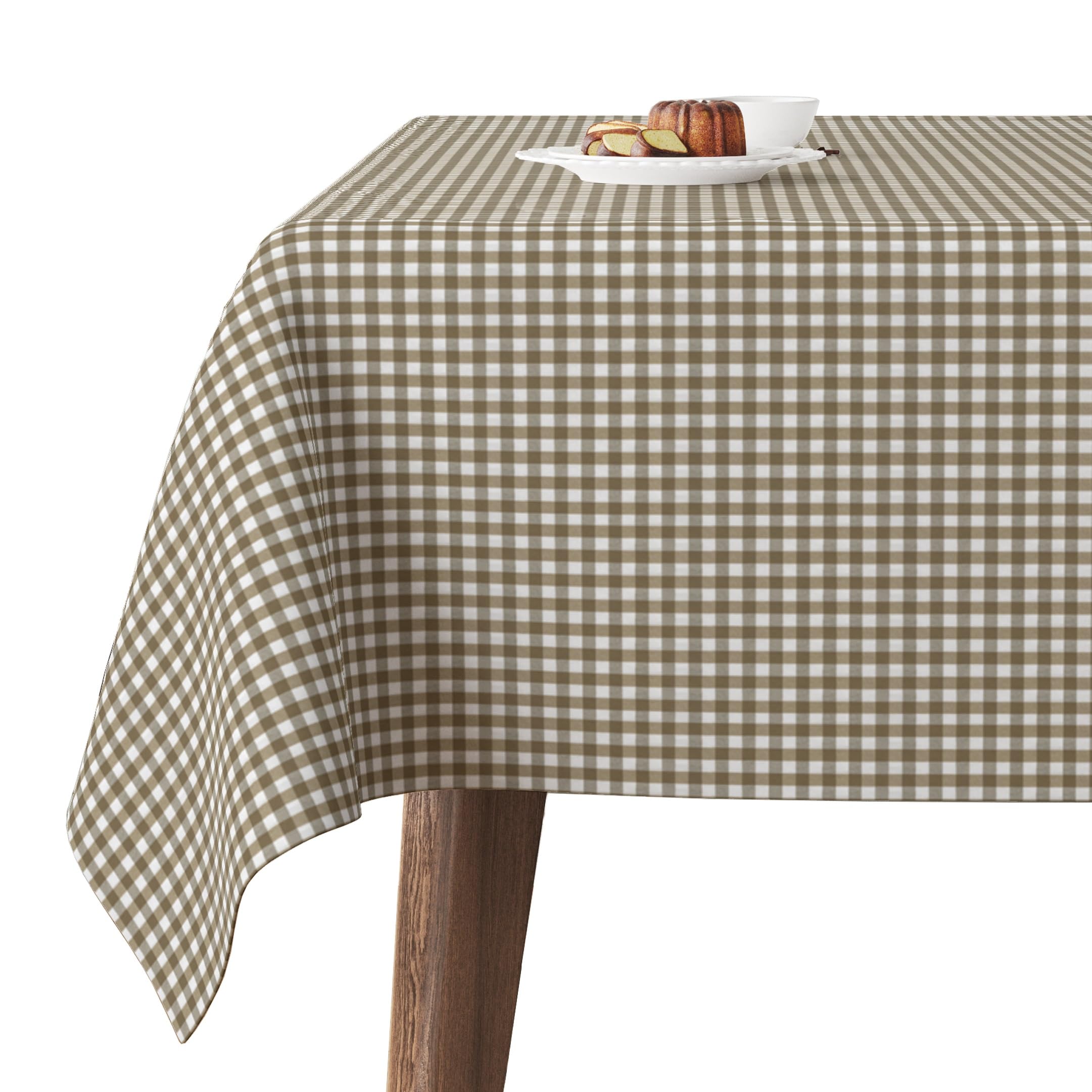 Martina Home Petit Vichy Teflon Effect Leather Tablecloth 240 x 140 cm