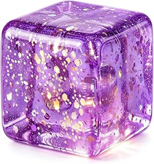 nuomiyue Nuomiyue Sugar Cube Powder Glitter 5x5x5cm 5x5x5cm Size: 5x5x5cm | Color: Multicolor | Material: Thermoplastic Rubber (TPR) | Brand Name: NuomiYue | Theme: Christmas Gifts, Desk Decor, Glitter Purple Squeeze Fidget Toy, classroom prizes | Subject Character: Cube