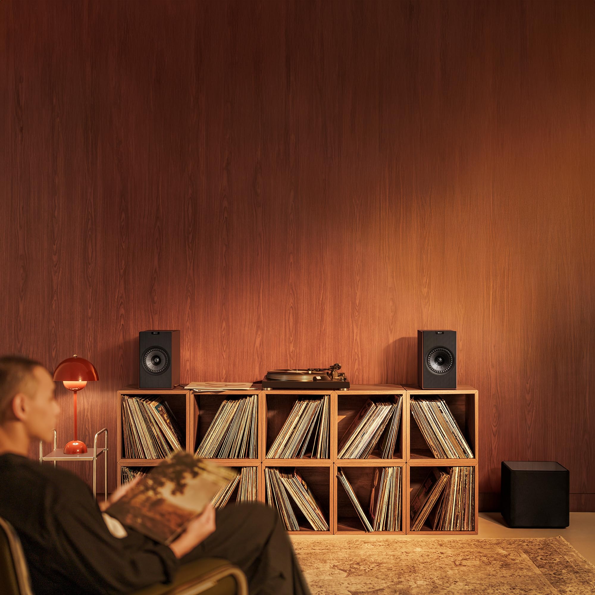 KEF Coda W Diffusori da scaffale HiFi wireless, Vintage Burgundy | Bluetooth 5.4 aptX Lossless | Compatibili con giradischi, TV, PC, laptop e altro | Musica | TV e Home Cinema | Gaming