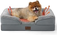 Vista 54 de Bedsure - Cama ortopédica extragrande para perros, sofá cama lavable para perros extragrandes, espuma de soporte con funda extraíble y lavable, negro