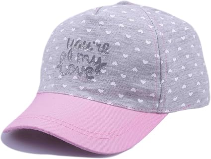 Bienzoe Fille Coton Imprimé Baseball Casquette Réglable Pare-Soleil Plat Chapeau