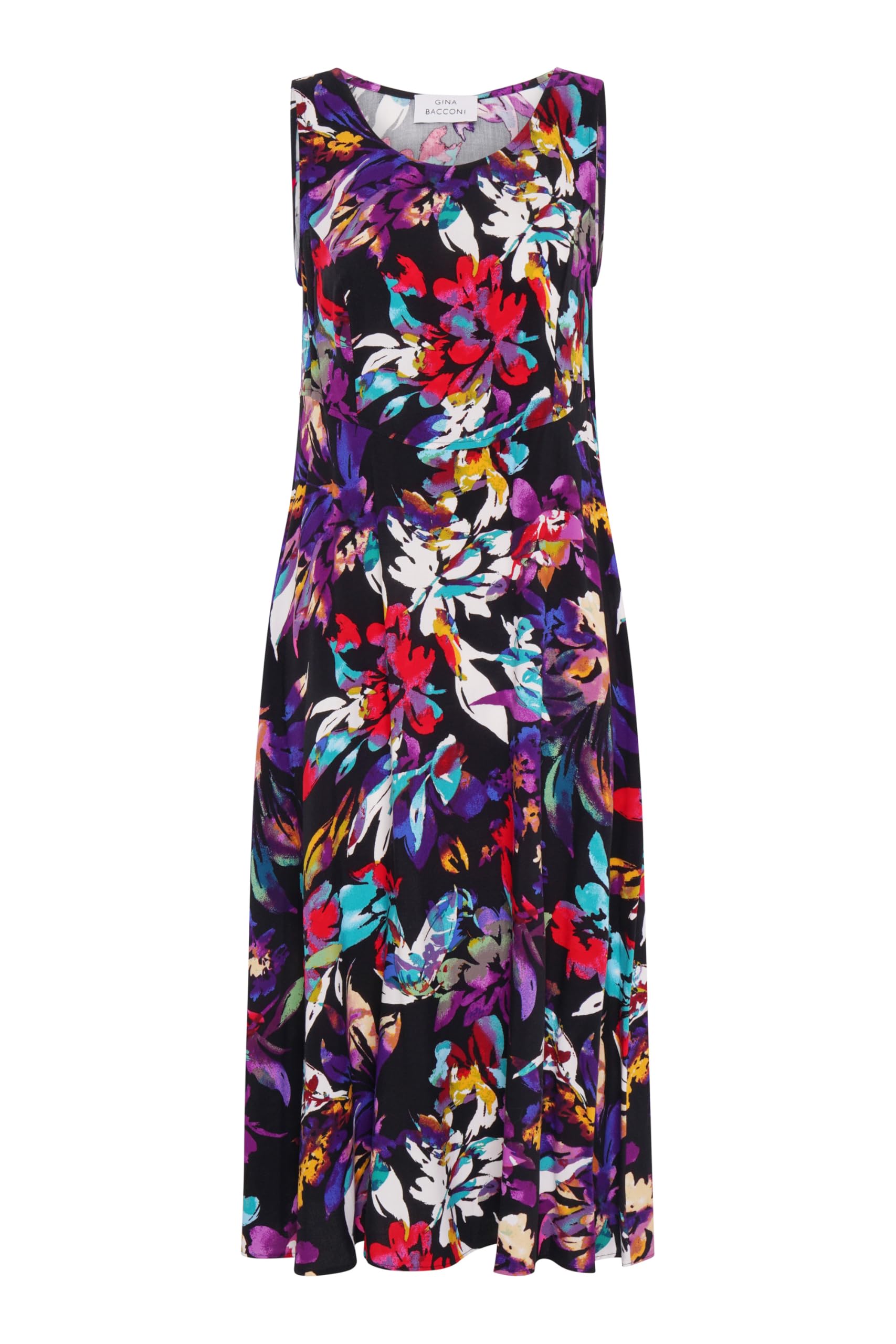 Gina Bacconi Women's Mult-Colour Floral Dress Cocktail, Black/Multi, 16