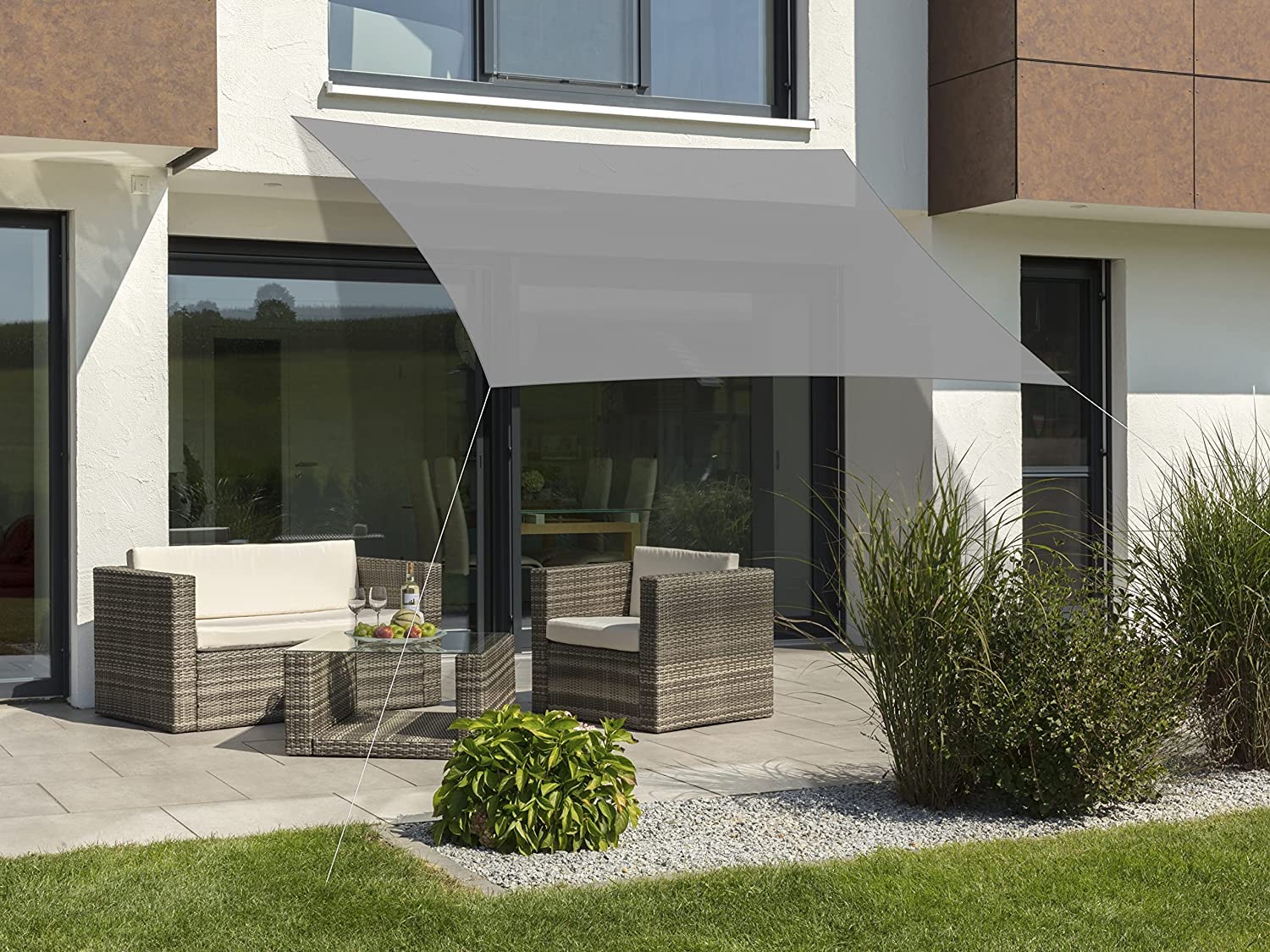 schneider schirme sonnensegel teneriffa Teneriffa, Silbergrau, 360 x 250 cm rechteckig, 234-14, HDPE-Gewebe, 1.6 kg Herbst/Winter 2023 Color:DE + Sandy Rennrad Kurbeln online kaufen